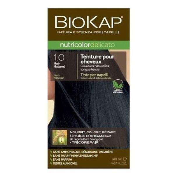 BIOKAP NUTRICOLOR DELICATO N1.0 NOIR NATUREL 140ML (1)