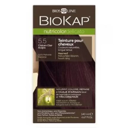 BIOKAP NUTRICOLOR DELICATO N5.5 CHATAIN CLAIR ACAJOU