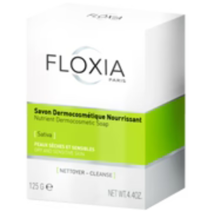 FLOXIA SAVON DERMOCOSMETIQUE NOURRISSANT PEAUX SCHES ET SENSIBLES 125G