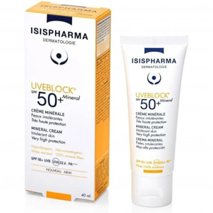 ISISPHARMA UVEBLOCK SPF50+ CREME MINERALE INVISIBLE 40ML REF COIVISI012