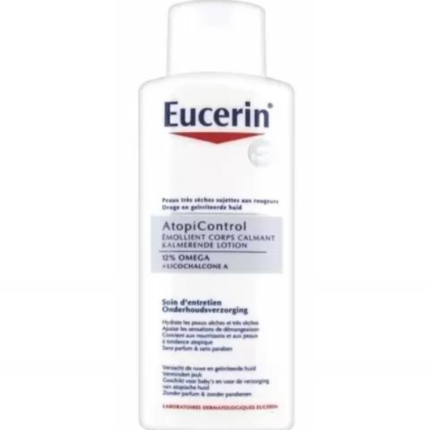 EUCERIN ATOPICONTROL EMOLLIENT CORPS CALMANT 12% OMEGA PEAU SECHE 250ML