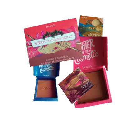 BENEFIT 4 BLUSH ET 1 POUDRE BRONZANTE FORMAT MINIATURE