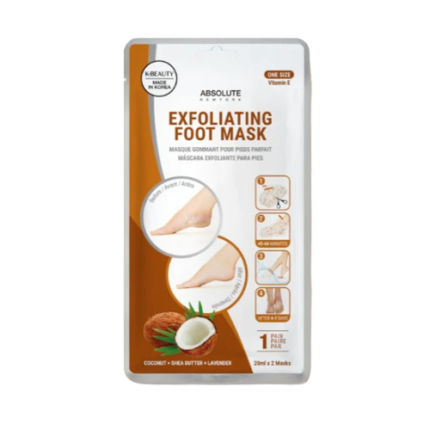 ABSOLUTE NEW YORK EXFOLIATING FOOT MASK REF A612