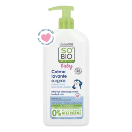 SO'BIO ETIC BABY CREME LAVANTE SURGRAS 500ML