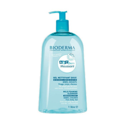 BIODERMA ABCDERM GEL MOUSSANT NETTOYANT DOUX 1L