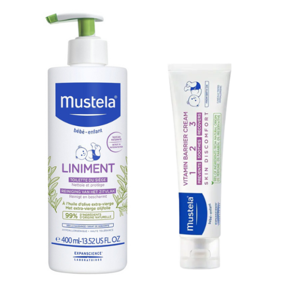 MUSTELA LINIMENT NETTOYANT 400ML + CREME DE CHANGE 100ML -50%