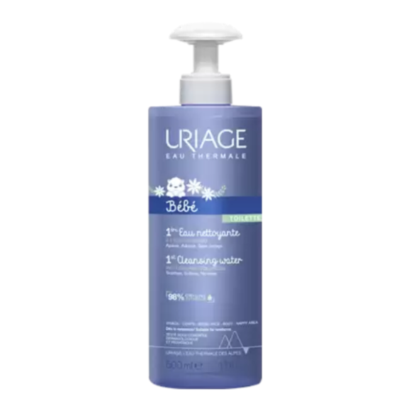 URIAGE BEBE 1ERE EAU NETTOYANTE SANS RINCAGE POMPE 500ML